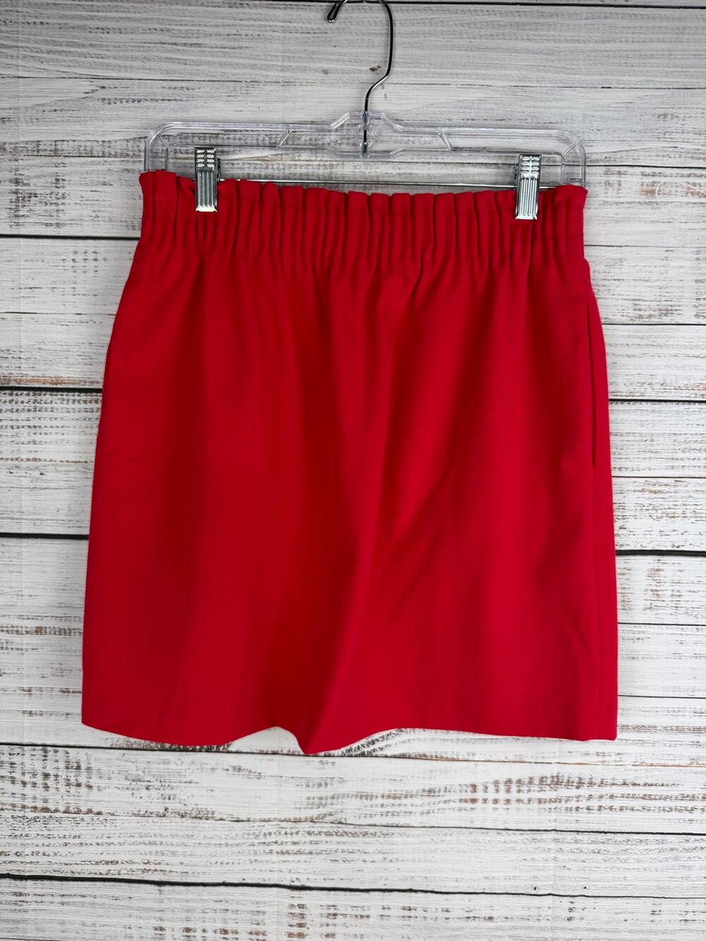 J. Crew Sidewalk Skirt Red Size 2 Career Holiday Business Stretch J4492 Classic